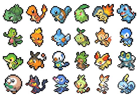 Pokemon Sprites Pixel Gen 6