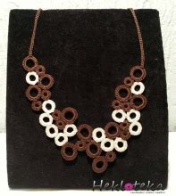 Ogrlice: Heklana ogrlica kružići grozd