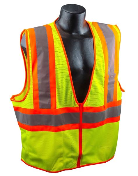 Safety Vest, Yellow Mesh Class II, Reflective Tape, Various Size - Silt ...