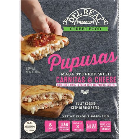 Amazon.com: Del Real Foods Carnitas & Cheese Pupusas, 25.4 Oz : Grocery ...