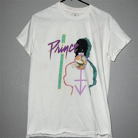White vintage prince T-shirt - Depop