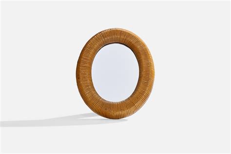 Lucid Lines, Table Mirror, Rattan, USA, 1976 For Sale at 1stDibs