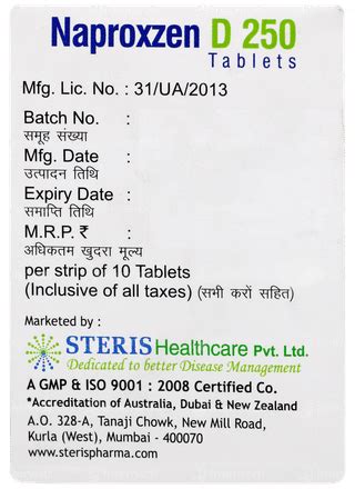 Naproxzen D 250/10 MG | Order Naproxzen D 250/10 MG Tablet Online at ...