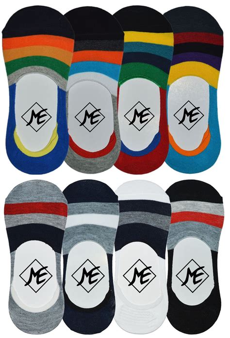 ME STORES Men's Loafer Socks Solid Socks No Show Socks with Silicon ...
