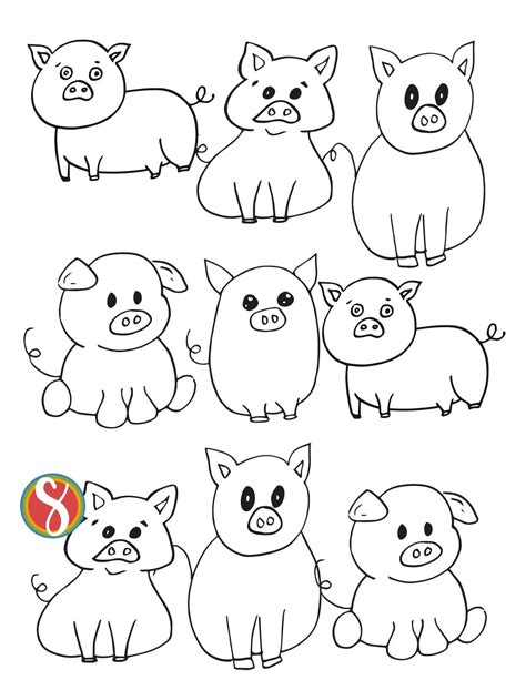 Pig Colouring Pages Free