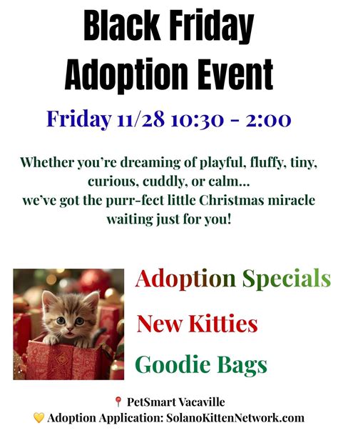 Black Friday Adoption Event!!! - 11/28 @ 10:30 AM-2 PM at PetSmart ...