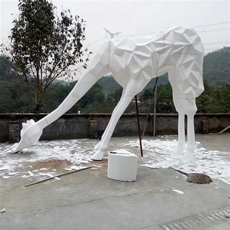 玻璃钢长颈鹿动物雕塑-威斯顿玻璃钢