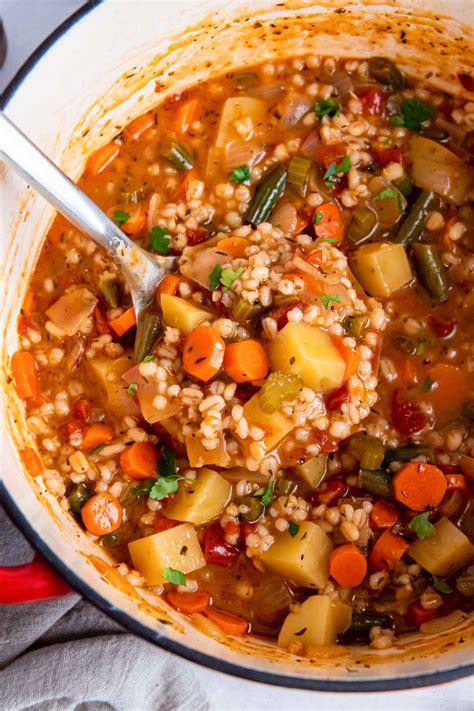 Vegetable Barley Soup Recipe - Kristine's Kitchen