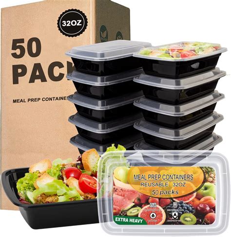 Amazon.com: WGCC Meal Prep Containers, 32OZ 50 Pack Extra-thick Food ...
