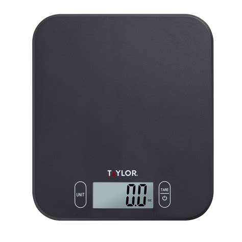 Taylor Antimicrobial 11Lb Kitchen Scale Black, Digital Food and Meat ...