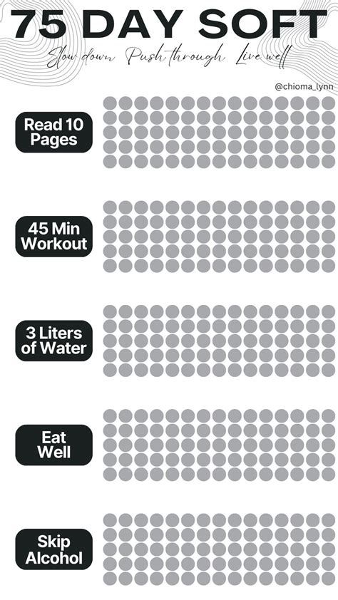 75 Soft Challenge Calendar - Educational Printable Activities