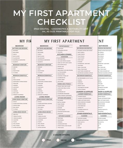 New home essentials checklist new home checklist printable first home ...