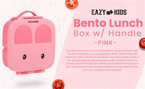 Buy Eazy Kids Bento Lunch Box w/t Handle- Pink Online at Low Prices in ...