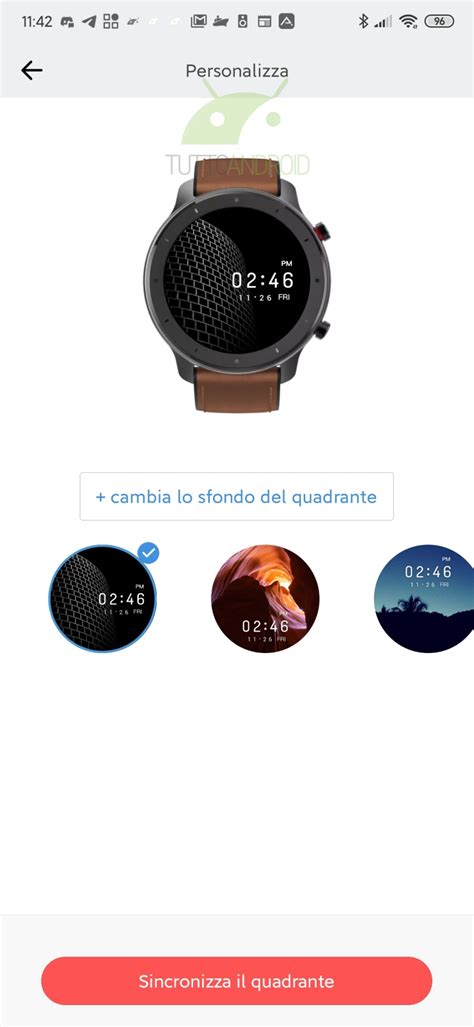 Ora potete usare le vostre immagini nel quadrante di Amazfit GTR e GTS