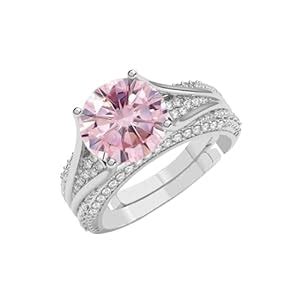 Clara Pure 925 Sterling Silver Tove Pink Solitaire Wedding Finger Ring ...