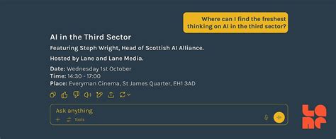 AI in the Third Sector, Everyman Edinburgh, St James Quarter, 1 October ...