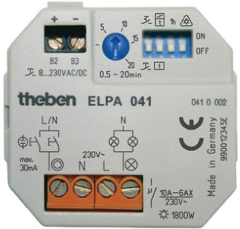 ELPA 041 Theben | Theben Electronic Staircase Timer 230 V ac, 1-Channel ...