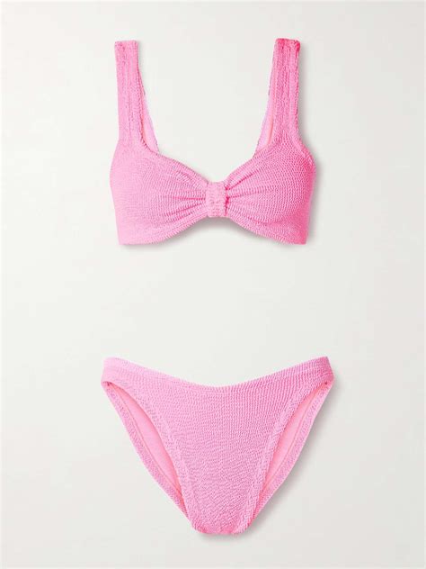 Hunza G Bonnie seersucker bikini Pink | REVERSIBLE