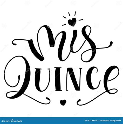 Mis Quince Anos My 15th Birthday In Spanish Hand Lettering. Latin ...