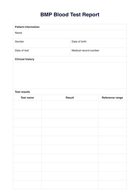 Image result for Normal BMP Lab Values