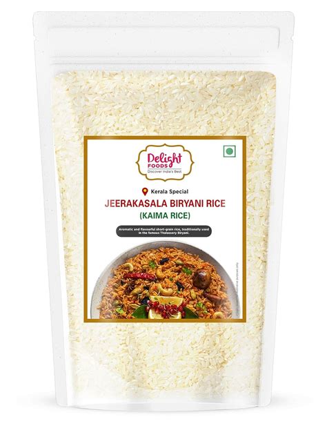 Delight Foods Jeerakasala Biryani Rice (Kaima Rice) 2Kg | Traditional ...