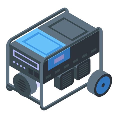 Gasoline generator icon isometric vector power energy gas engine ...