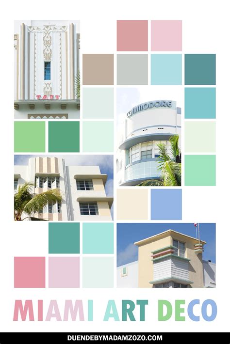 South Beach Art Deco Historic District Colour Palette by Leonard Horowitz