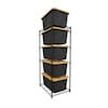 SafeRacks 5 -Tier Heavy Duty Black Metal Storage bin rack with Wire ...