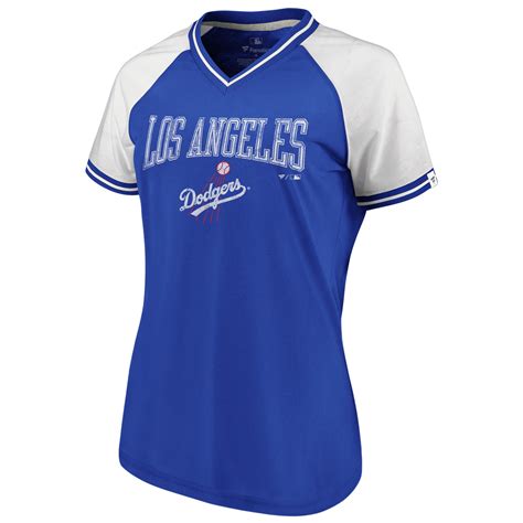 Women's Los Angeles Dodgers Fanatics Royal/White True Classics Raglan ...