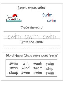 Swim Trace.Write Worksheet 的图像结果