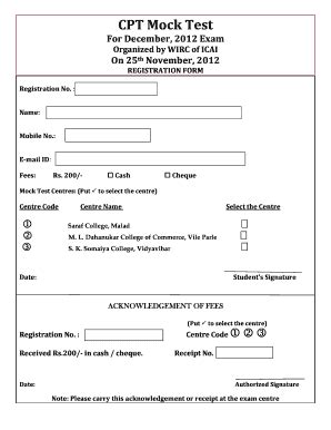 Mock Full Form - Fill Online, Printable, Fillable, Blank | pdfFiller