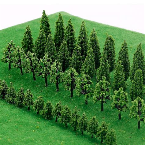 Buy IWILCS 50 Pieces Model Trees Mixed, Model Tree Diorama Tree, Mixed ...