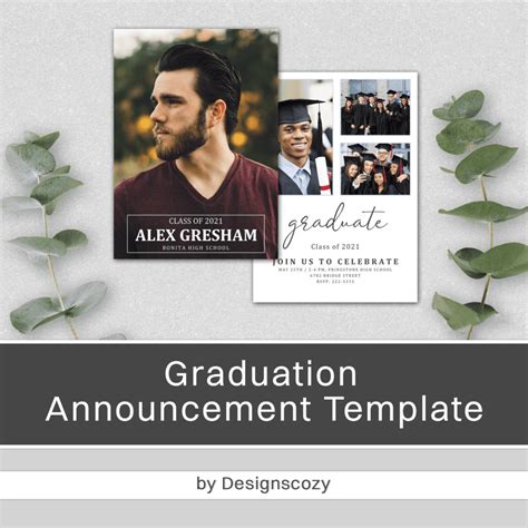 Graduation Ceremony Announcement Template | Master Bundles