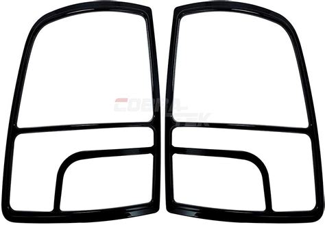 Cobra-Tek Fits Dodge RAM Chrome Tail Light Cover Black Painted - Walmart.com