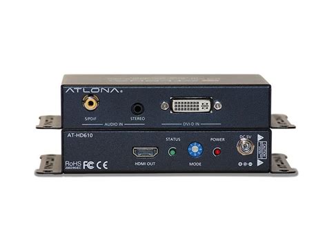 DVI with Analog/Digital Audio to HDMI Converter and Embedder