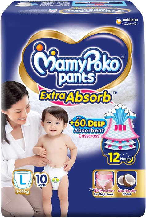 Buy MamyPoko Pants Extra Absorb Baby Diapers, Medium (M), 74 Count, 7 ...