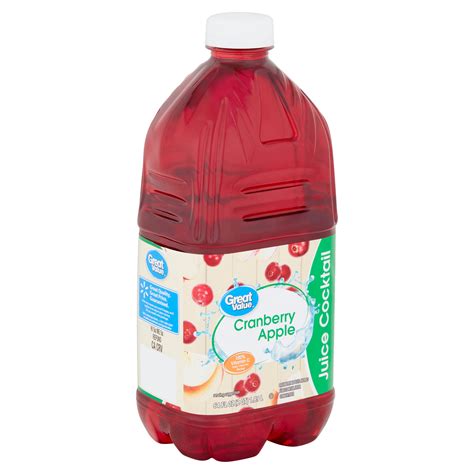 Great Value Juice Cocktail, Cranberry Apple, 64 Fluid Ounces - Walmart.com