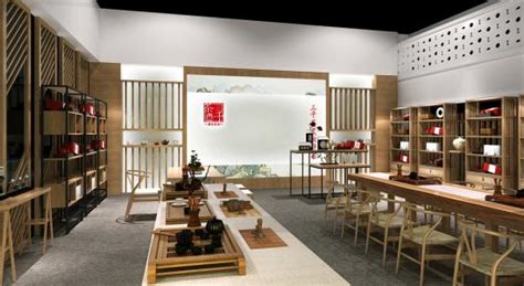 20万元购物空间80平米装修案例_效果图 - 祥和茶叶店设计 - 设计本