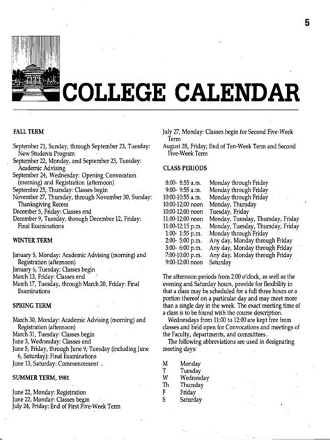 Academic Calendar Ball State