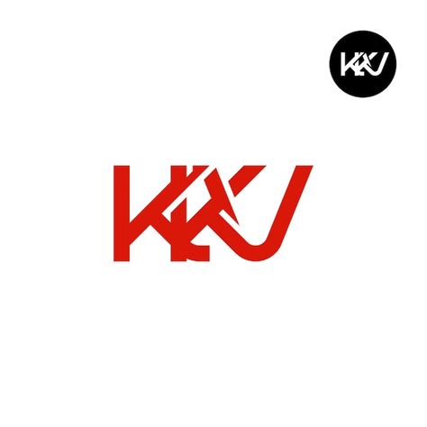 Desenho de monograma de letras do logotipo KKV | Vetor Premium