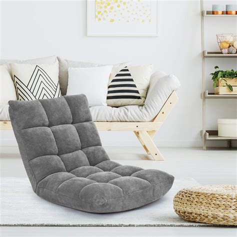 BestComfort Adjustable 14-Position Memory Foam Floor Chair, Folding ...