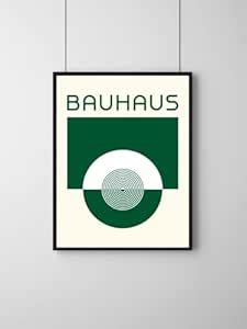 Soulhouse Brand Minimalist Bauhaus Style Poster in Soothing Green and ...