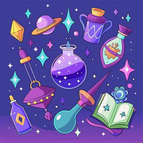 Magical floating objects in a mystical space | Premium AI-generated vector