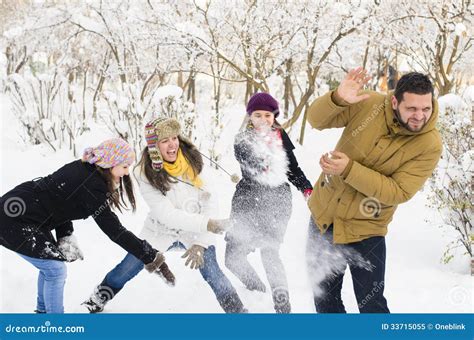 Playing in Snow stock image. Image of cold, people, play - 33715055