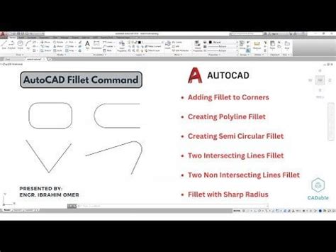 AutoCAD 2020 Fillet Command 的图像结果