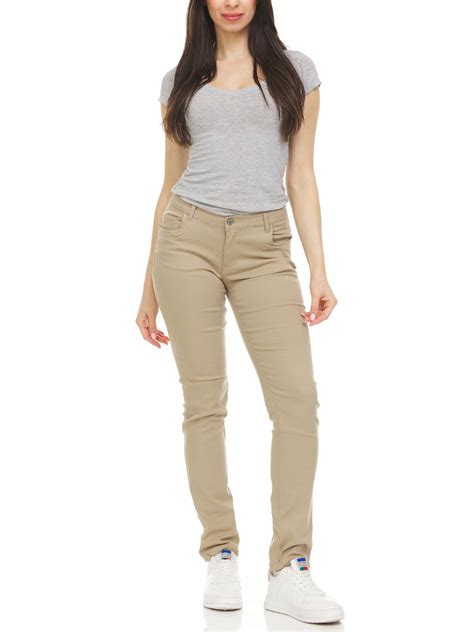 Wholesale Junior Girls' Khaki Uniform Pants in Size 15/16 - DollarDays