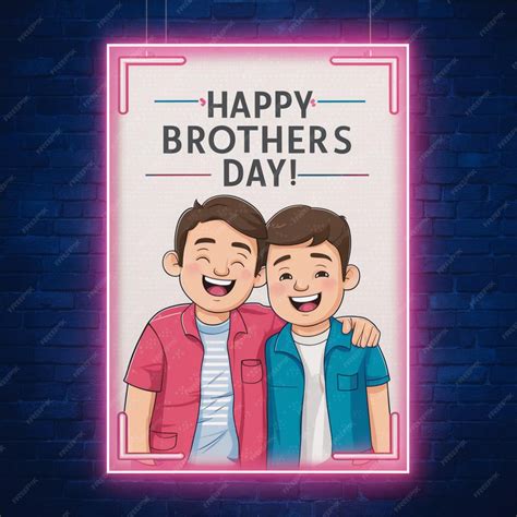 Premium Photo | Happy Brothers Day Poster Design