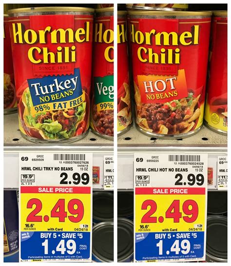 Hormel Canned Chili $1.12 each During Kroger Mega Event - Kroger Krazy