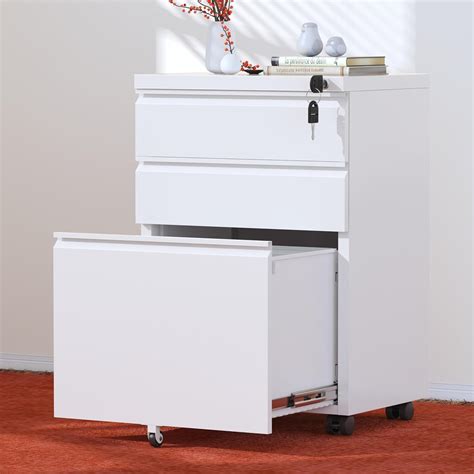 INTERGREAT Mobile File Cabinet with Lock,Under Desk Rolling Metal ...