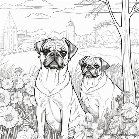 Adult Pug Coloring Pages - Free & Printable!